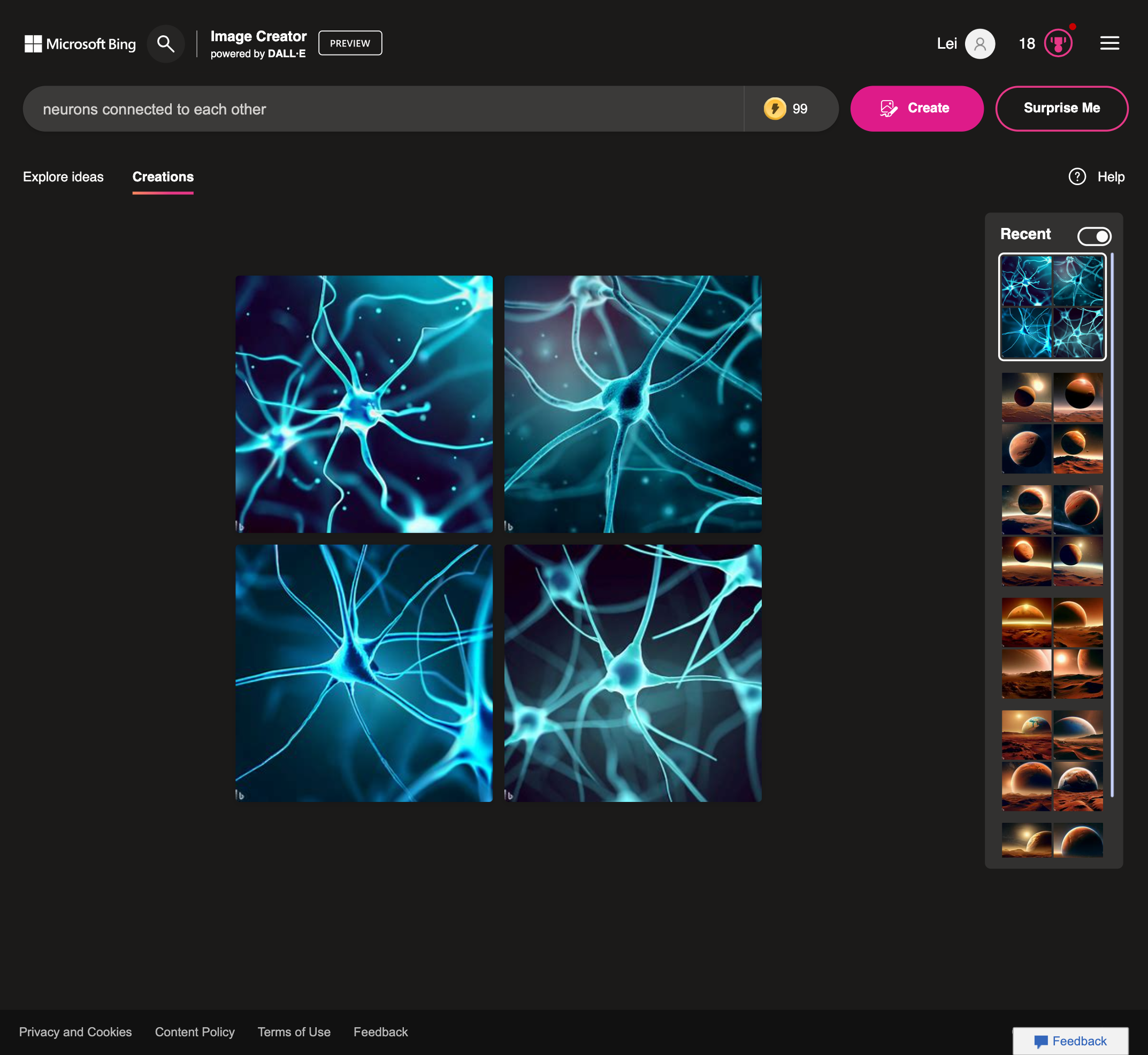 Microsoft Bing Image Generator